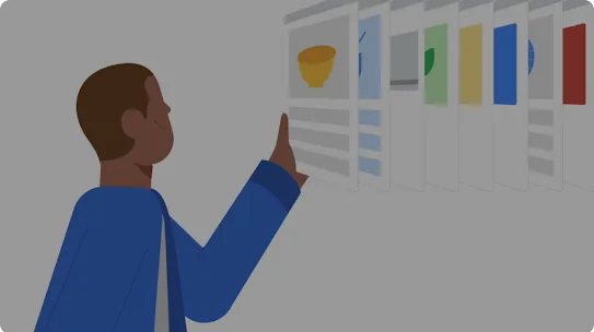 Google 検索の検索結果を選別している人物