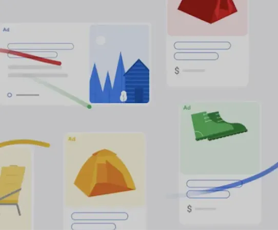 Google 検索の検索結果における広告の配置を表したイラスト